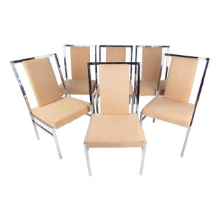 Late 20th Century Modern Chrome Dining Chairs - 6 Pieces For Sale
