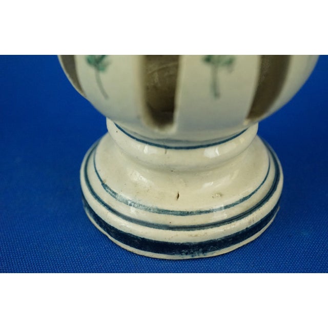 Art Nouveau Ceramic Columns with Miniature Vases and Flowers from Bassano Nove Factory, Italy, Late 19th Century, Set of 2 For Sale - Image 15 of 18
