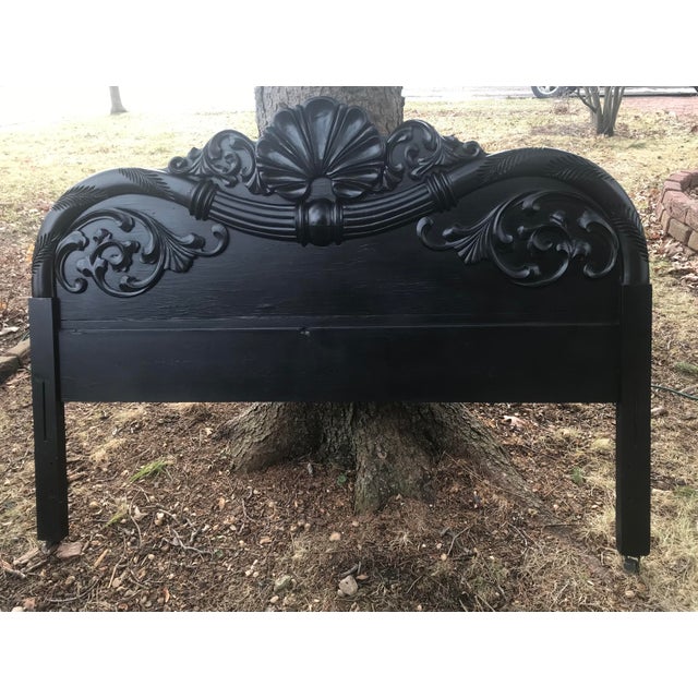 Vintage Art Nouveau Full Headboard With Scalloped Detail Chairish
