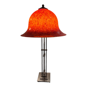 Signed Wimberley Glassworks Handblown Art Glass Table Lamp – Sculptural Studio Glass Lighting, Texas Modern