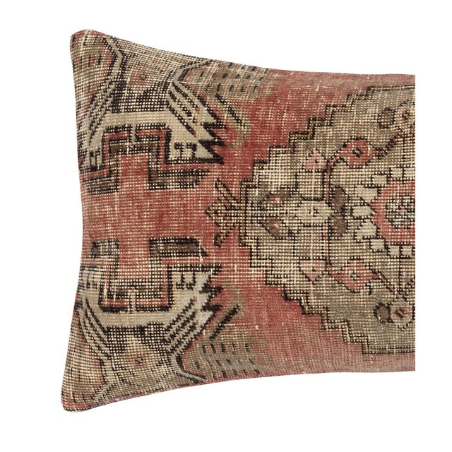 Add a touch of history and warmth to your space with this vintage handmade Turkish wool rug cushion cover. Crafted from...