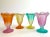 Vintage Mid Century Modern Frosted Glass Multicolor Pastel Parfait Tulip Dessert Cups - Set of 4 For Sale - Image 13 of 13
