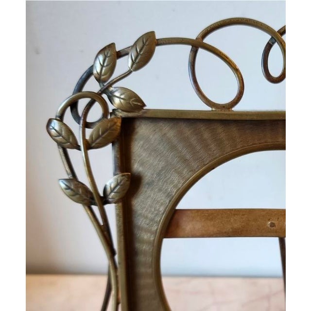 Art Nouveau Brass Leaf Picture Frame For Sale - Image 10 of 15