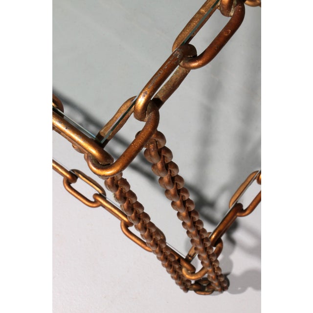 Boho Chain Side Table Industrial Elegance,1970 For Sale - Image 9 of 10
