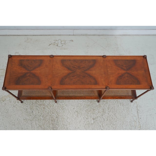 Queen Anne Baker 8 Leg George III Walnut Console Table For Sale - Image 3 of 13