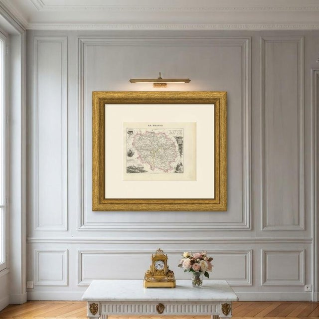 Antique Map of the Creuse, Gueret and Felletin by Vuillemin, 1860 For Sale - Image 10 of 12