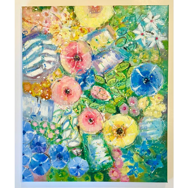 2020s Modern Abstract Floral Painting on Canvas, by Youn Cho For Sale - Image 5 of 5