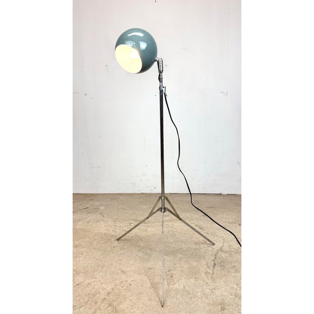 Sonneman Style Mid Century Modern Eyeball Orb Tripod Floor Lamp For Sale - Image 9 of 12