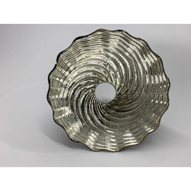 Industrial 1920s Mercury Shade for Pendant With Green Enamel For Sale - Image 3 of 4