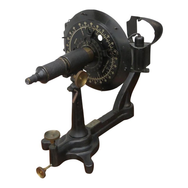 Universal Ophthalmometer Patented 1911 Brass Cast Iron Medical Optical For Sale