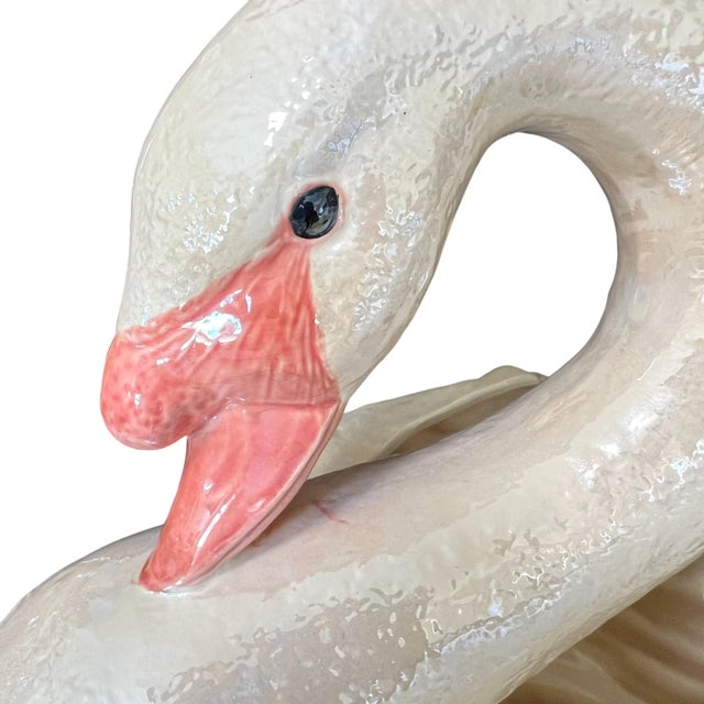 Vintage Ceramic Swan Jardinière For Sale - Image 9 of 12