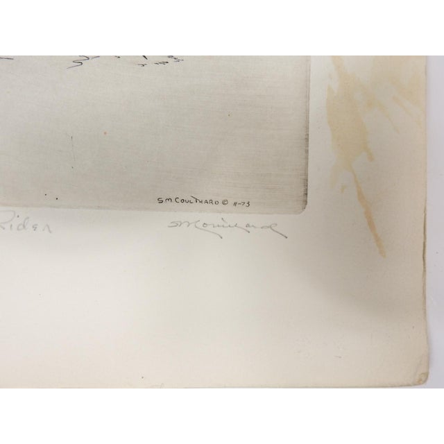 American 1973 Cowboy and Horse Etching For Sale - Image 3 of 4