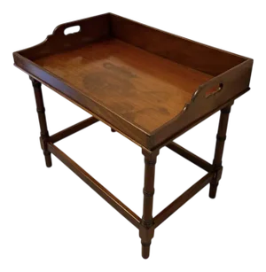 George III Quality Mahogany Tray Top Lamp Table, 1820s