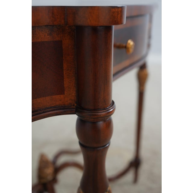Maitland Smith 2 Drawer Regency Mahogany Console Table For Sale - Image 14 of 18