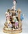 Excellent meissen porcelain sculpture of the 19th century: a group of six gardeners’ children, dressed in elaborately...