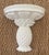 Carved white lacquered wall bracket. Semicircle area measures 9"x5".