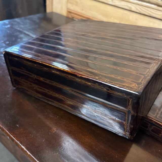 Contemporary Hand Painted Lacquer Box For Sale - Image 10 of 12