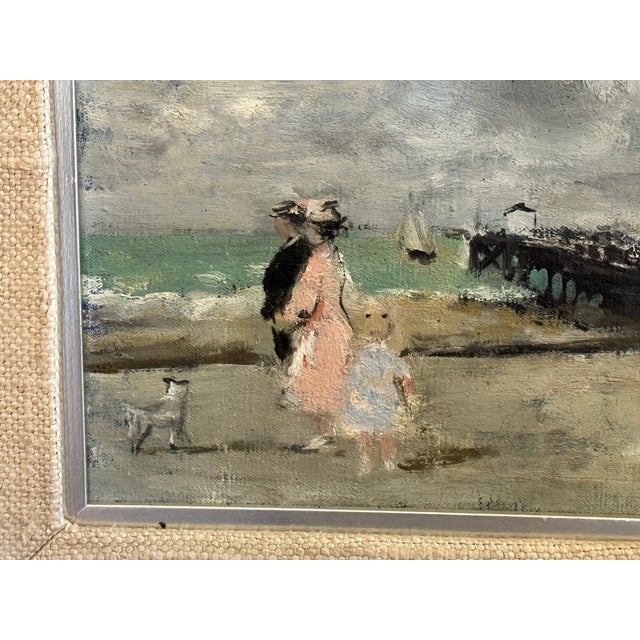 1960s 1960s Francois Gall Treport Signed Original Impressionist Seascape Painting, Framed For Sale - Image 5 of 10