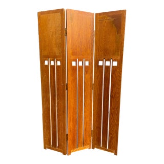 1960s Wooden Room Divider in the Style of Gustav Stickley / Frank Lloyd Wright For Sale