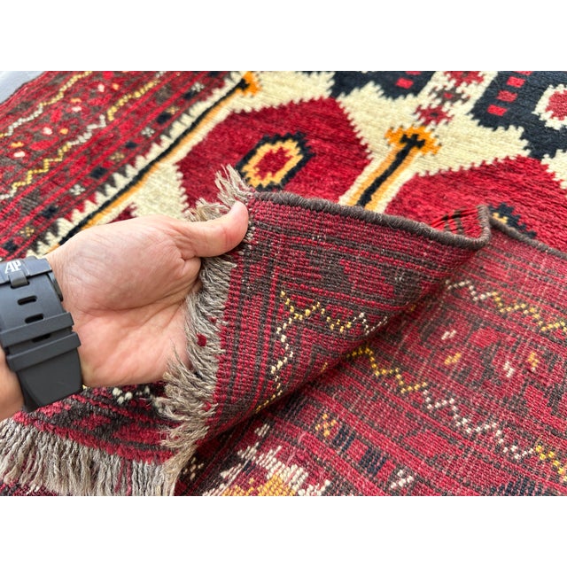 Ivory Turkmen Hand-Knotted Wool Rug - 3'10" X 3'0" For Sale - Image 11 of 11