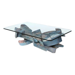 Laddie John Dill 'Cement Glass Oxide' Sculptural Coffee Table, c 1980 For Sale