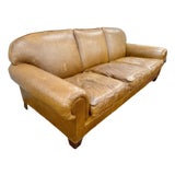 Ralph Lauren Leather Three Seater Sofa For Sale