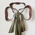 Green LaBarge Italian Patinated Tole Wreath Bow Metal Wall Mirror For Sale - Image 8 of 10