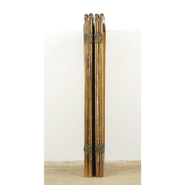 1890s European French Four Panel Vanity Screen Room Divider For Sale - Image 16 of 16
