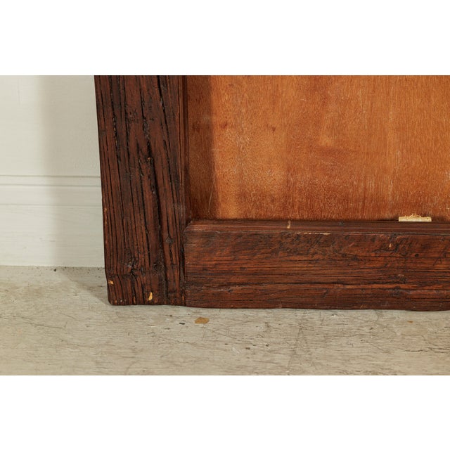 Antique Dutch Colonial Java Wooden Frame with Rustic Hand-Carved Detailing For Sale - Image 9 of 18