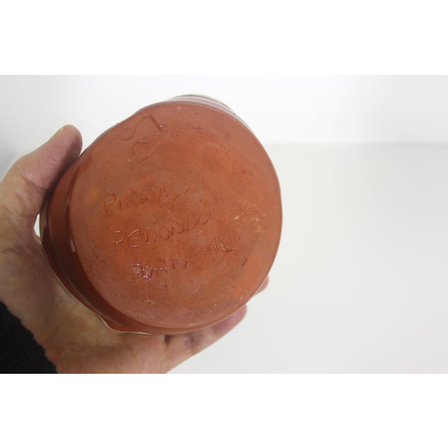 Vintage Hand Painted Portugal Pottery Olive Dish For Sale - Image 6 of 9