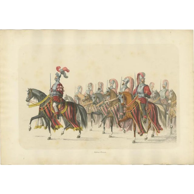 Paper H. Jenny, Swiss Cavalry Escort in Grand Parade Berns Entry Into the Confederation, 1855, Print For Sale - Image 7 of 10