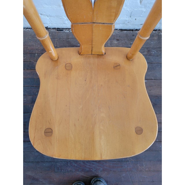 1950s Maple Dutch Brutalist Style Dining Chairs, Set of 6 For Sale - Image 12 of 15