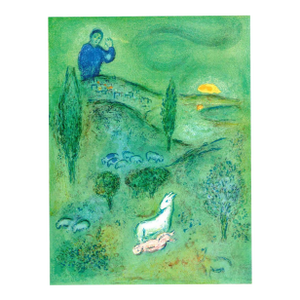 Marc Chagall Decouverte De Daphins Par Lamon, 1963