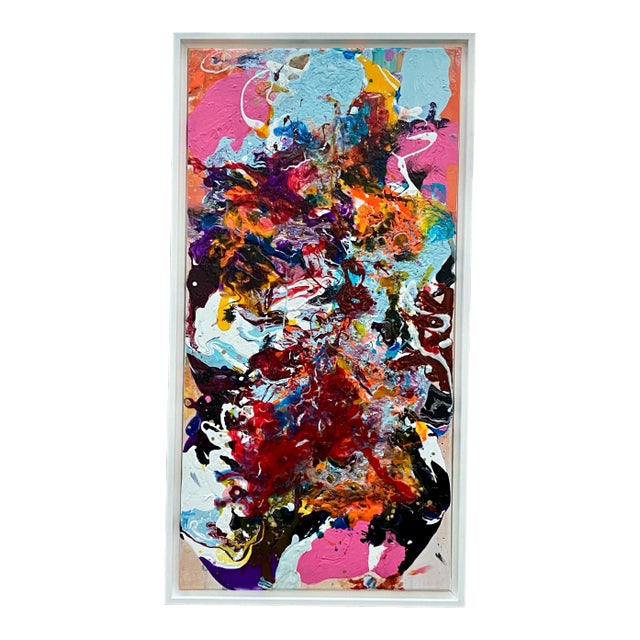 "Napoleons Accomplice" Contemporary Abstract Expressionist Acrylic Painting, Framed For Sale