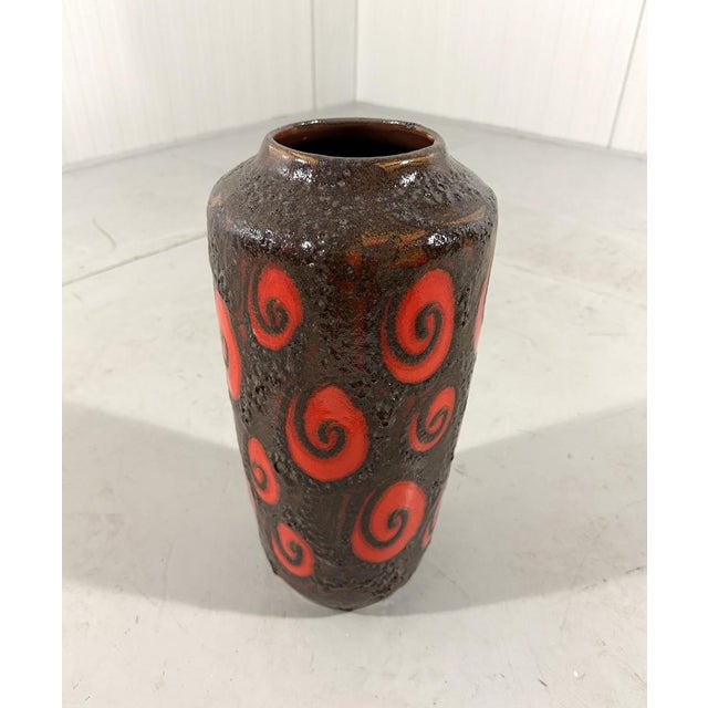 1960s Vintage West German Floor Vase in Fat Lava from Scheurich, 1960s For Sale - Image 5 of 12