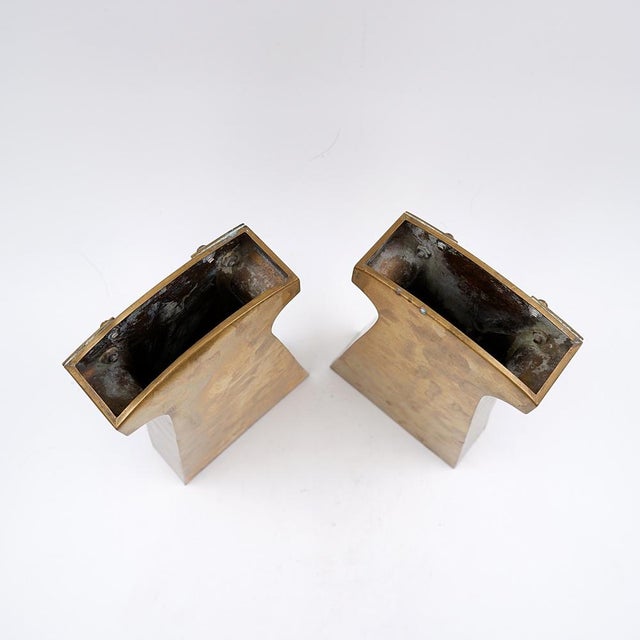 Metal Brass Mantel Clock Fittings, 20th Century, Set of 2 For Sale - Image 7 of 11