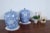 Pot in Blue White Ceramic, Set of 2 For Sale - Image 6 of 14