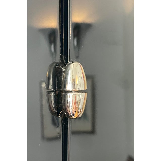 French Art Deco Cabinet in Walnut with Black Lacquer, 1920s For Sale - Image 16 of 18