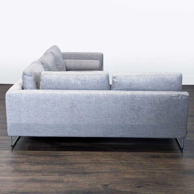Bensen Canyan Modern Gray Sectional Sofa With Metal Legs For Sale - Image 4 of 7