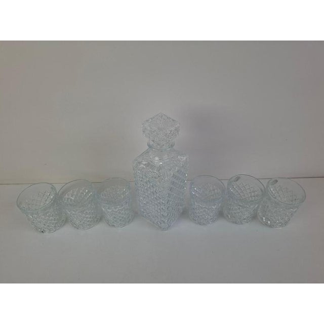Vintage Crystal Whiskey Decanter and Tumblers from Bohemia, 1980s, Set of 7 For Sale - Image 18 of 18