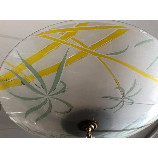 Art Deco Art Deco Glass Pendant Chandelier Handcrafted Original Vintage For Sale - Image 3 of 7
