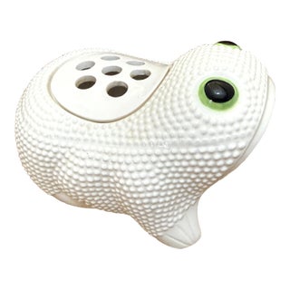Vintage Hobnail Frog Planter Flower Frog in the Style of Jean Roger For Sale