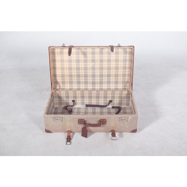 Mid-Century Modern Travelling Bag with Leather, 1950s For Sale - Image 4 of 13