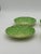Green Late 19th Century Eb Napoli Italian Majolica Lettuceware Plates - Set of Four For Sale - Image 8 of 16