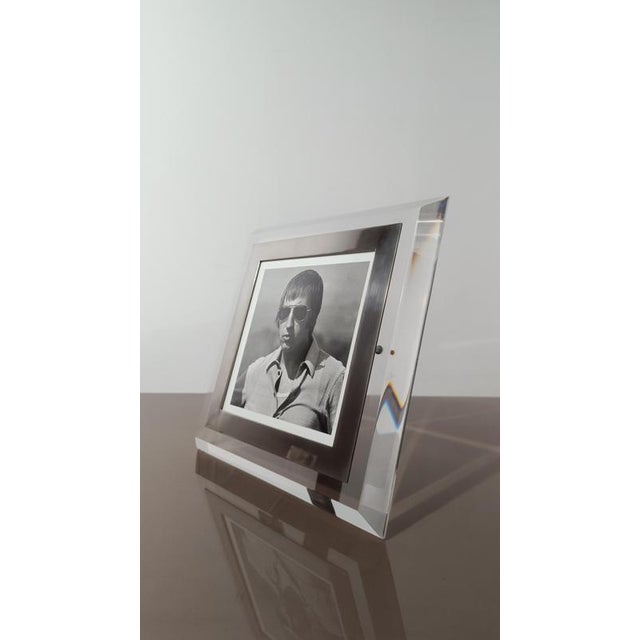 Mid-Century Italian Picture Frame in Acrylic Glass and Chrome, 1970s For Sale - Image 10 of 15