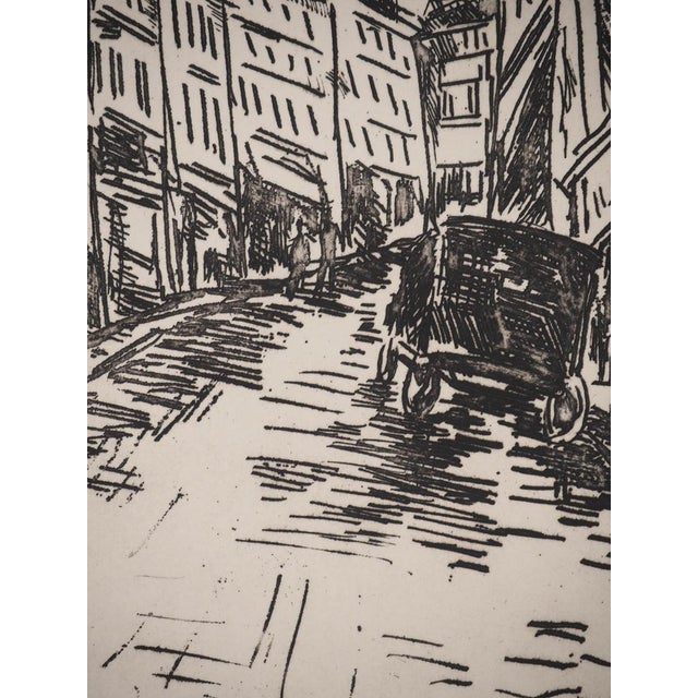 Modern Maurice De Vlaminck, Street Towards Montparnasse, Original Signed Engraving For Sale - Image 3 of 8