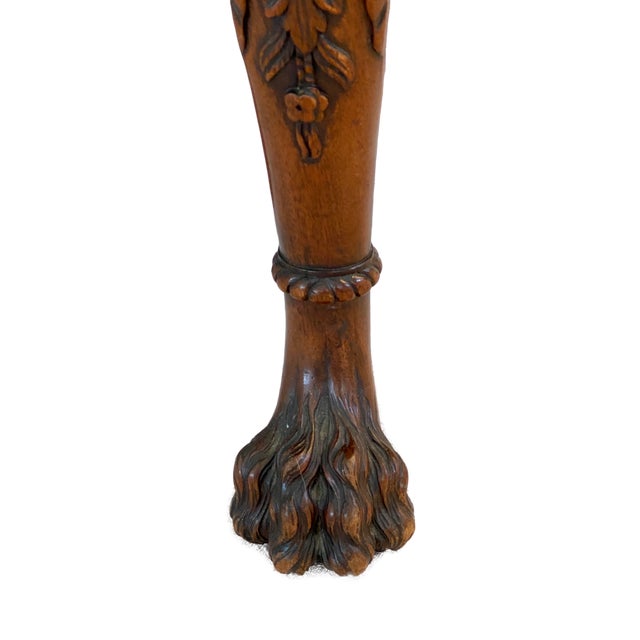 Antique French Renaissance Solid Walnut Jardiniere For Sale - Image 4 of 12