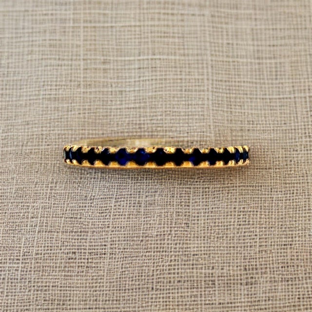 Natural Blue Sapphire Ring 6.5 14k Y Gold 0.66 TCW Certified For Sale - Image 9 of 14