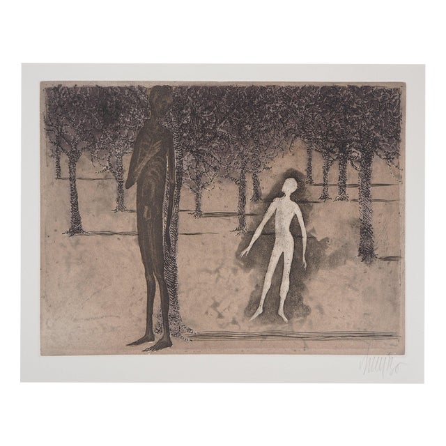 Lars Bo, Nude, Surrealist Encounter, 1975, Etching For Sale