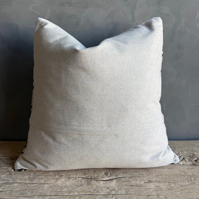 Textile Vintage Rug Pillow Cover With Stripes For Sale - Image 7 of 7